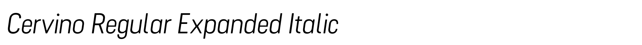 Cervino Regular Expanded Italic image